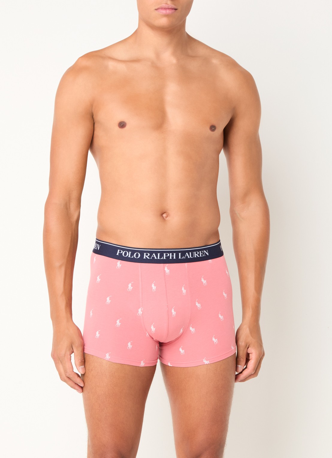 Ralph Lauren Boxershorts met logoband in 3-pack - voorkant 2 donkerblauw