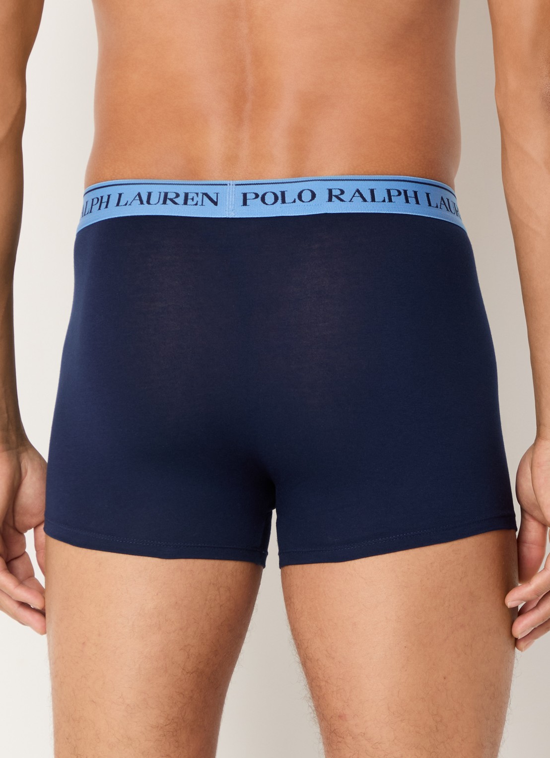 Ralph Lauren Boxershorts met logoband in 3-pack - achterkant 2 donkerblauw