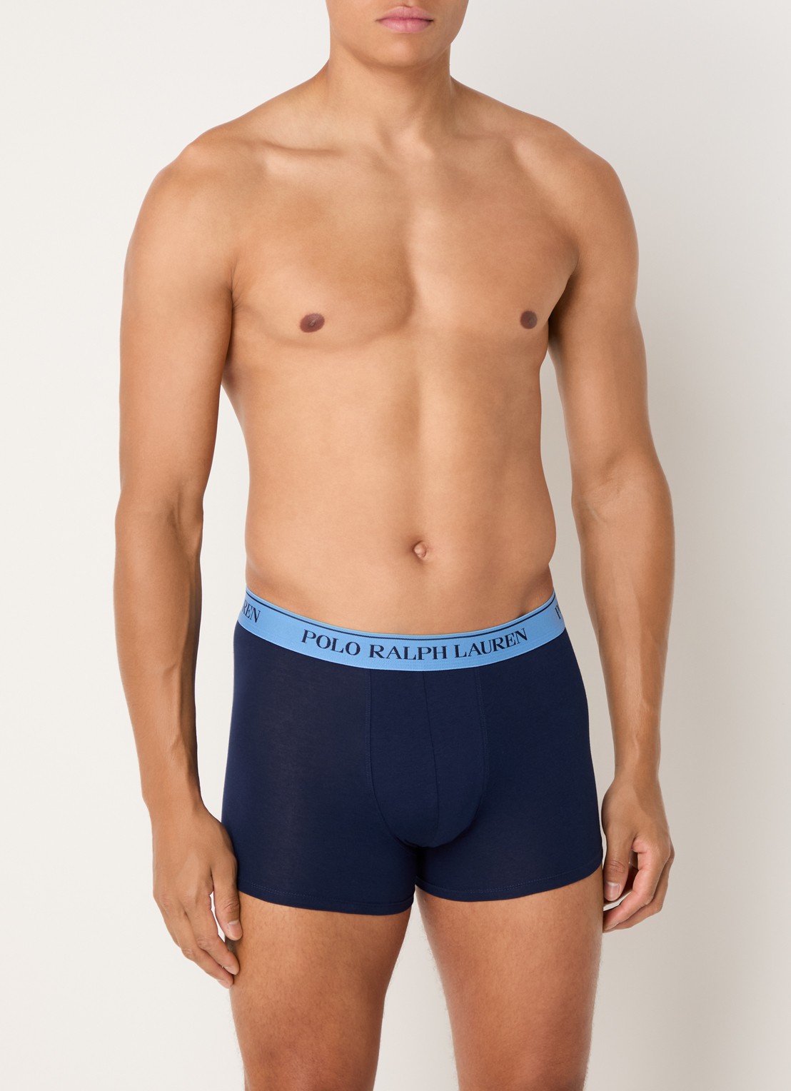 Ralph Lauren Boxershorts met logoband in 3-pack - voorkant 4 donkerblauw
