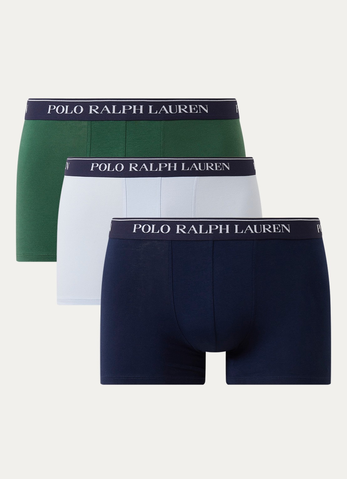 Ralph Lauren Boxershorts met logoband in 3-pack - voorkant 3 royalblauw