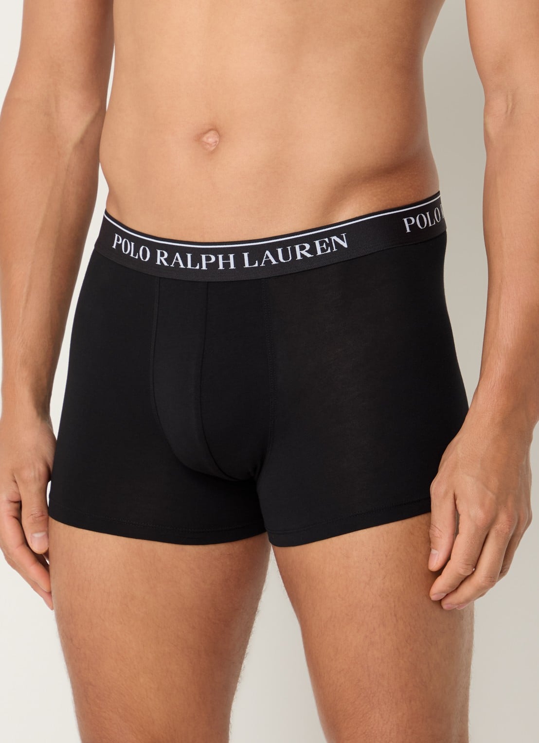 Ralph Lauren Boxershorts met logoband in 3-pack - detail zand