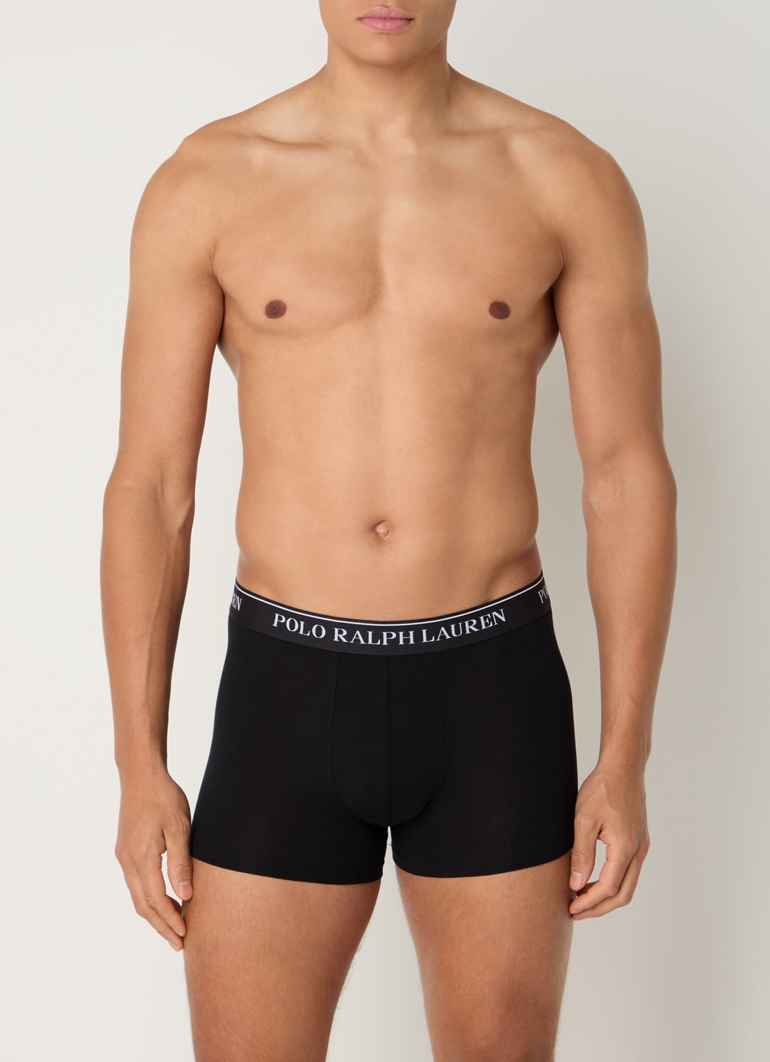 Ralph Lauren Boxershorts met logoband in 3-pack - voorkant 4 zand