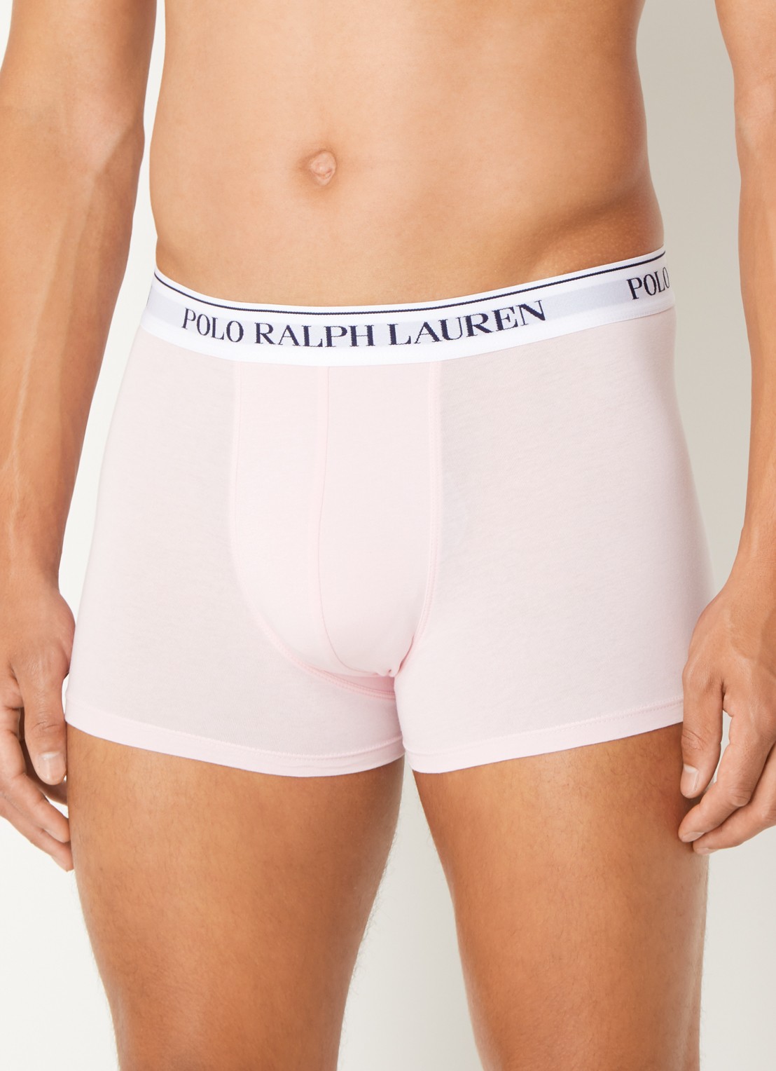 Ralph Lauren Boxershorts met logoband in 3-pack - detail lichtblauw