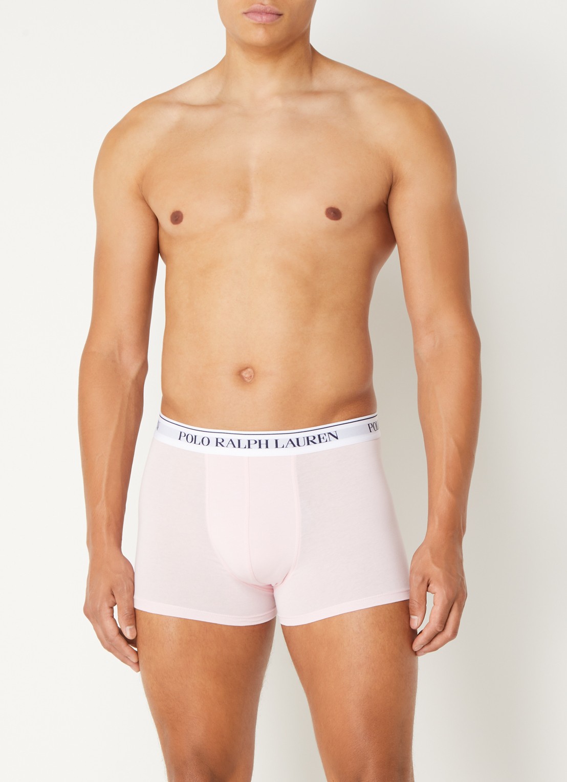Ralph Lauren Boxershorts met logoband in 3-pack - voorkant 4 lichtblauw