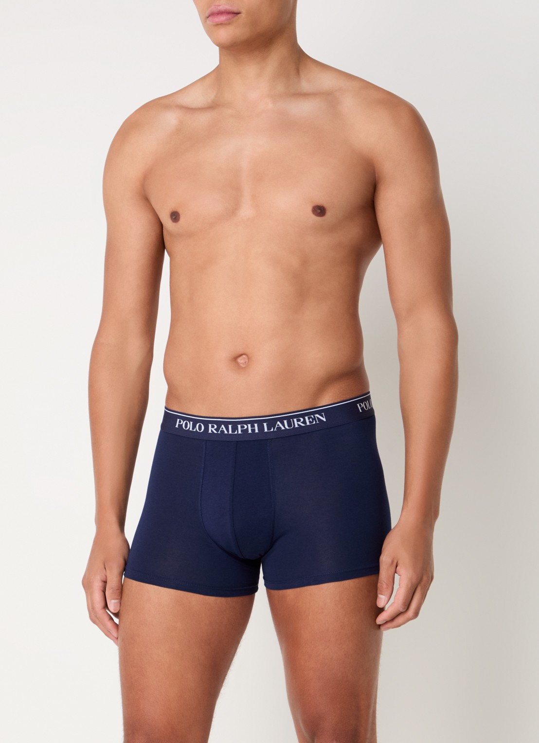 Ralph Lauren Boxershorts met logoband in 3-pack - voorkant 3 donkerblauw