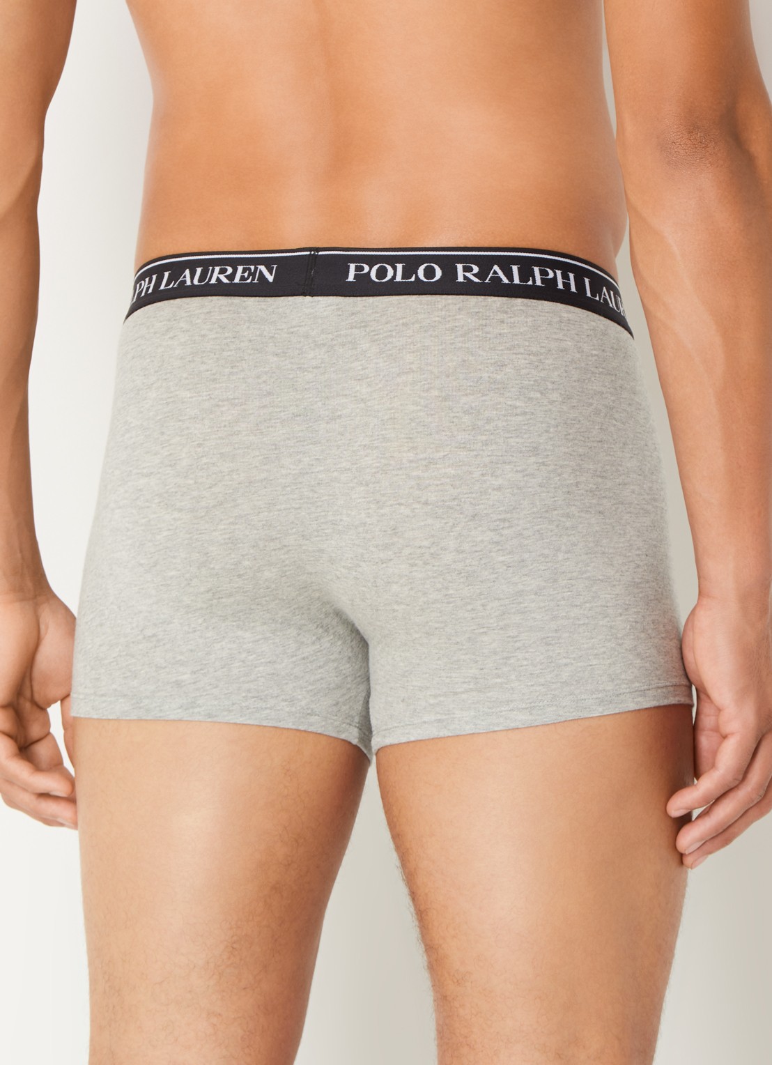 Ralph Lauren Boxershorts met logoband in 3-pack - achterkant olijfgroen