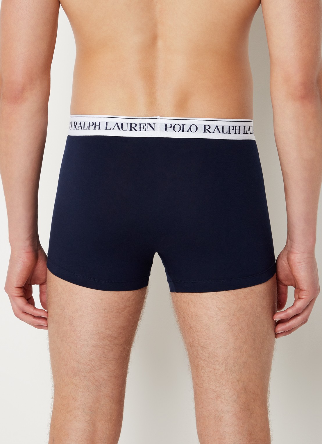Ralph Lauren Boxershorts met logoband in 3-pack - achterkant donkerblauw