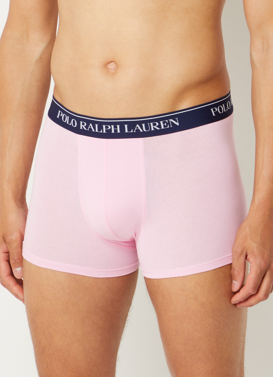 Ralph Lauren Boxershorts met logoband in 3-pack - voorkant 3 indigo