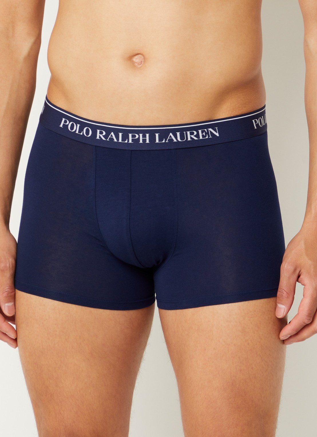 Ralph Lauren Boxershorts met logoband in 3-pack - voorkant 3 beige