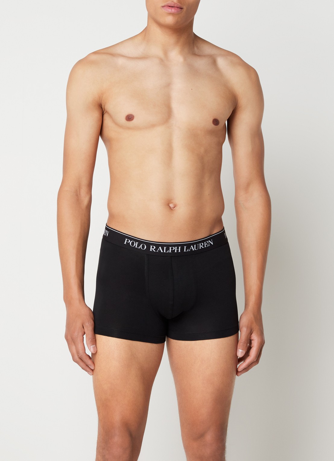 Ralph Lauren Boxershorts met logoband in 3-pack - voorkant 2 zwart