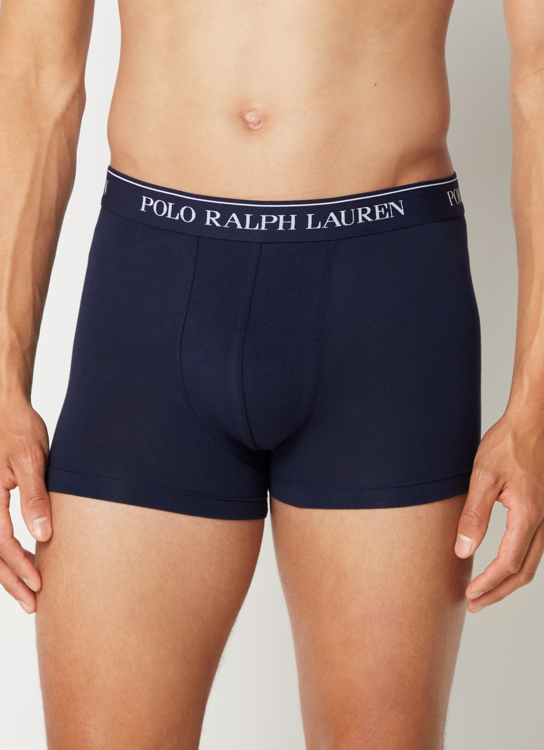 Ralph Lauren Boxershorts met logoband in 3-pack - detail donkerblauw