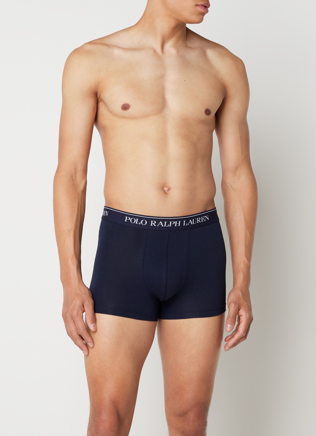 Ralph Lauren Boxershorts met logoband in 3-pack - voorkant 4 donkerblauw