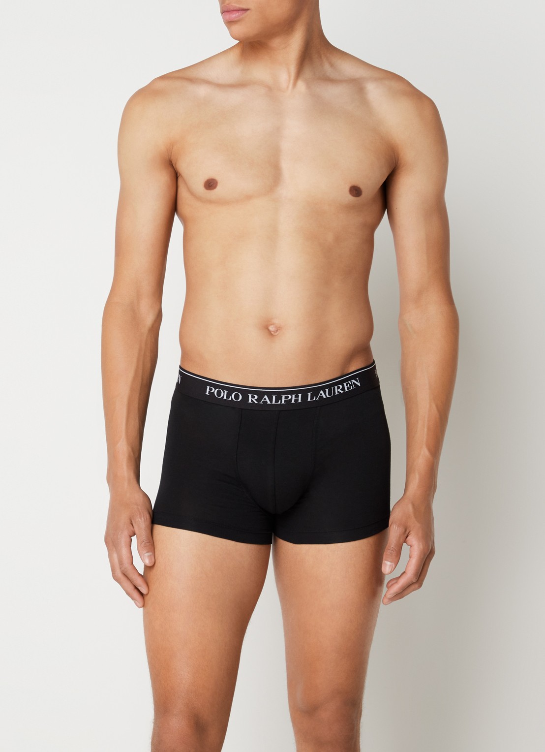 Ralph Lauren Boxershorts met logoband in 3-pack - voorkant 4 3pk white/polo blk/andover htr