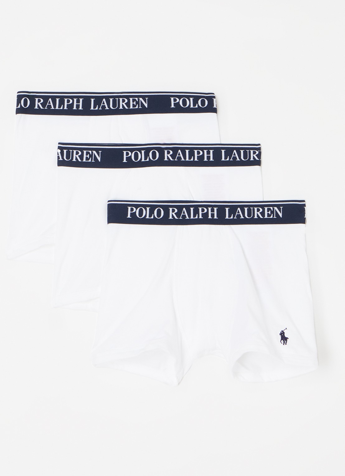Ralph Lauren Boxershorts met logoband in 3-pack - voorkant wit