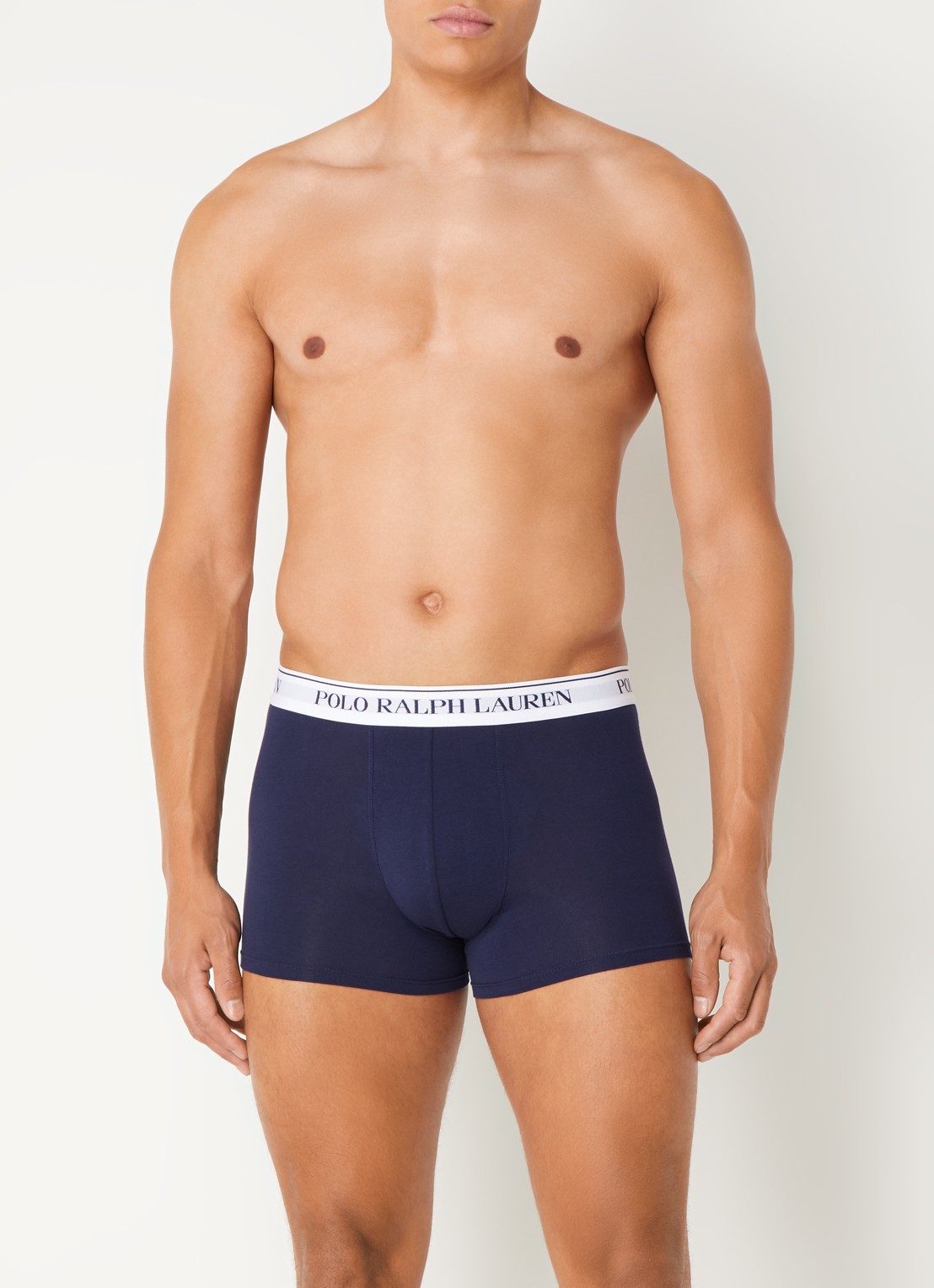 Ralph Lauren Boxershorts met logoband in 5-pack - voorkant 3 grijsmele