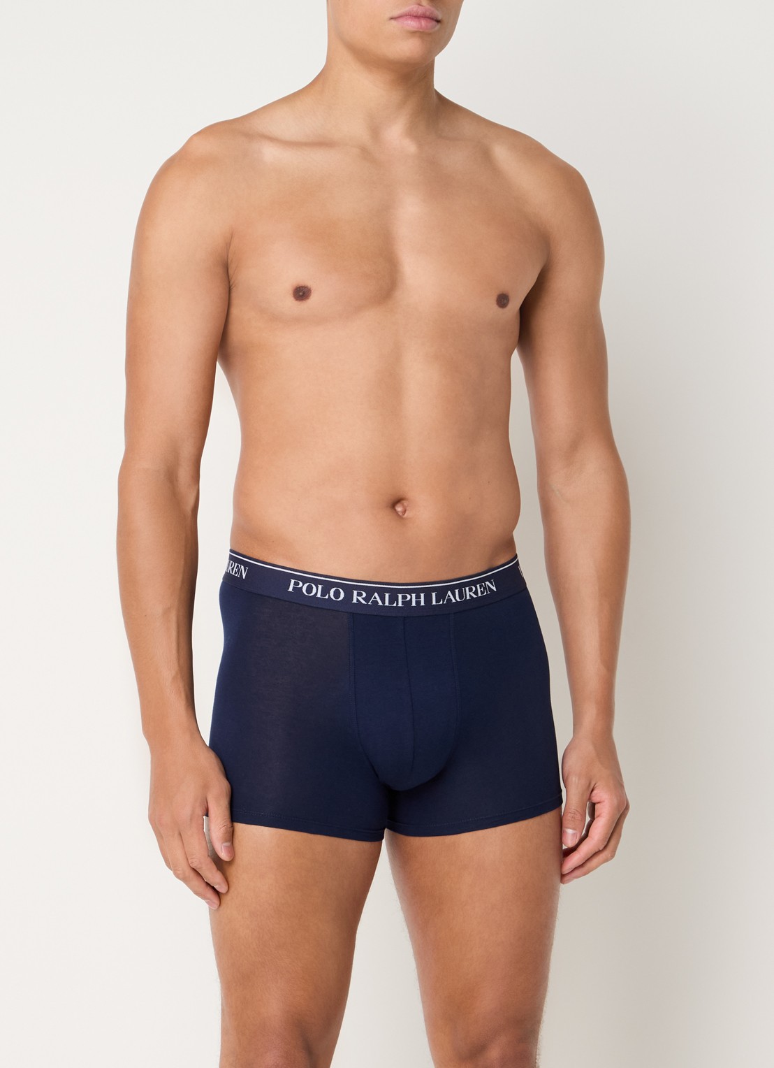 Ralph Lauren Boxershorts met logoband in 5-pack - voorkant 4 donkerblauw