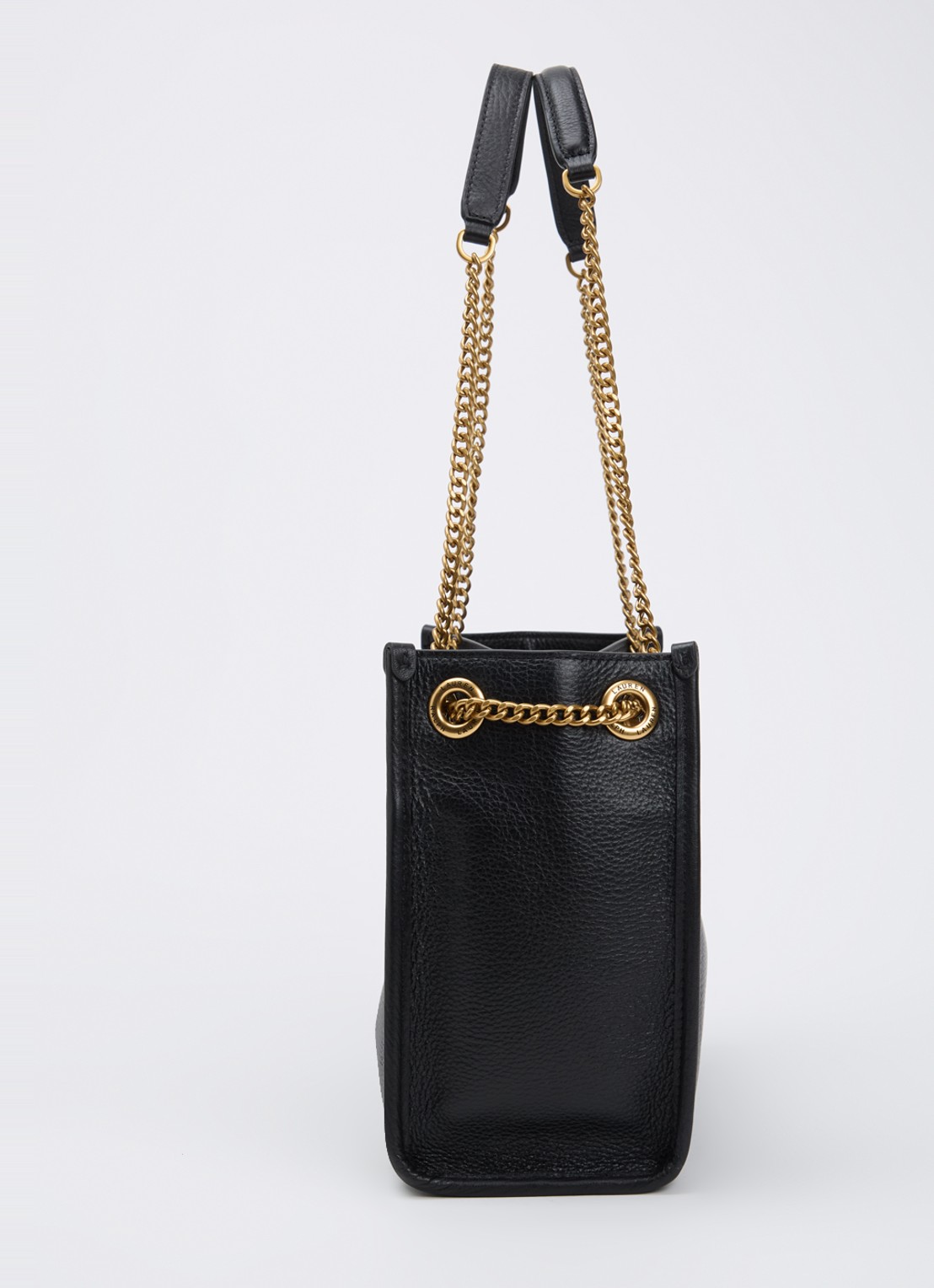 Ralph Lauren Bradley Medium schoudertas van leer - detail 3 zwart