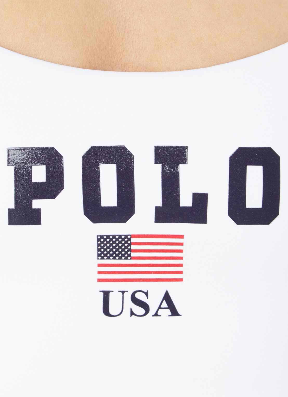 Ralph Lauren Bralette bikinitop met logoprint - detail 5 wit
