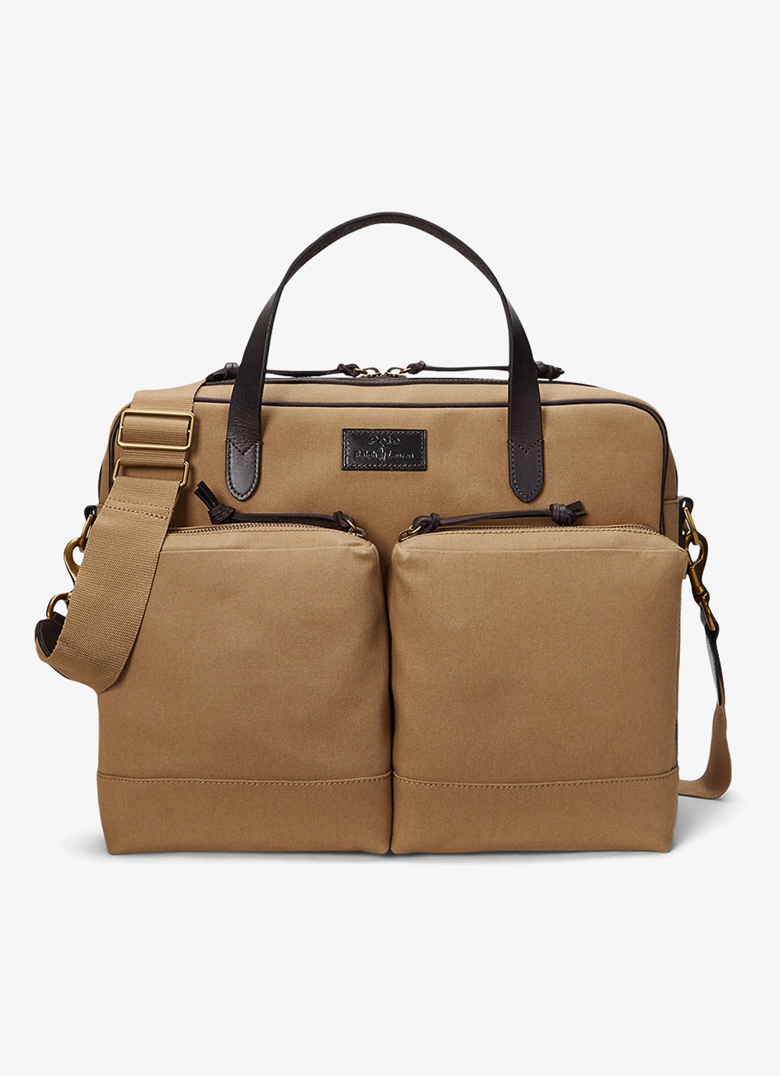 Ralph Lauren Businesstas met logo - voorkant 6 montana khaki/brown / khaki