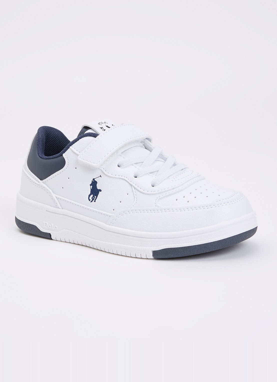 Ralph Lauren C-Masters Court II sneaker met logo - voorkant wit