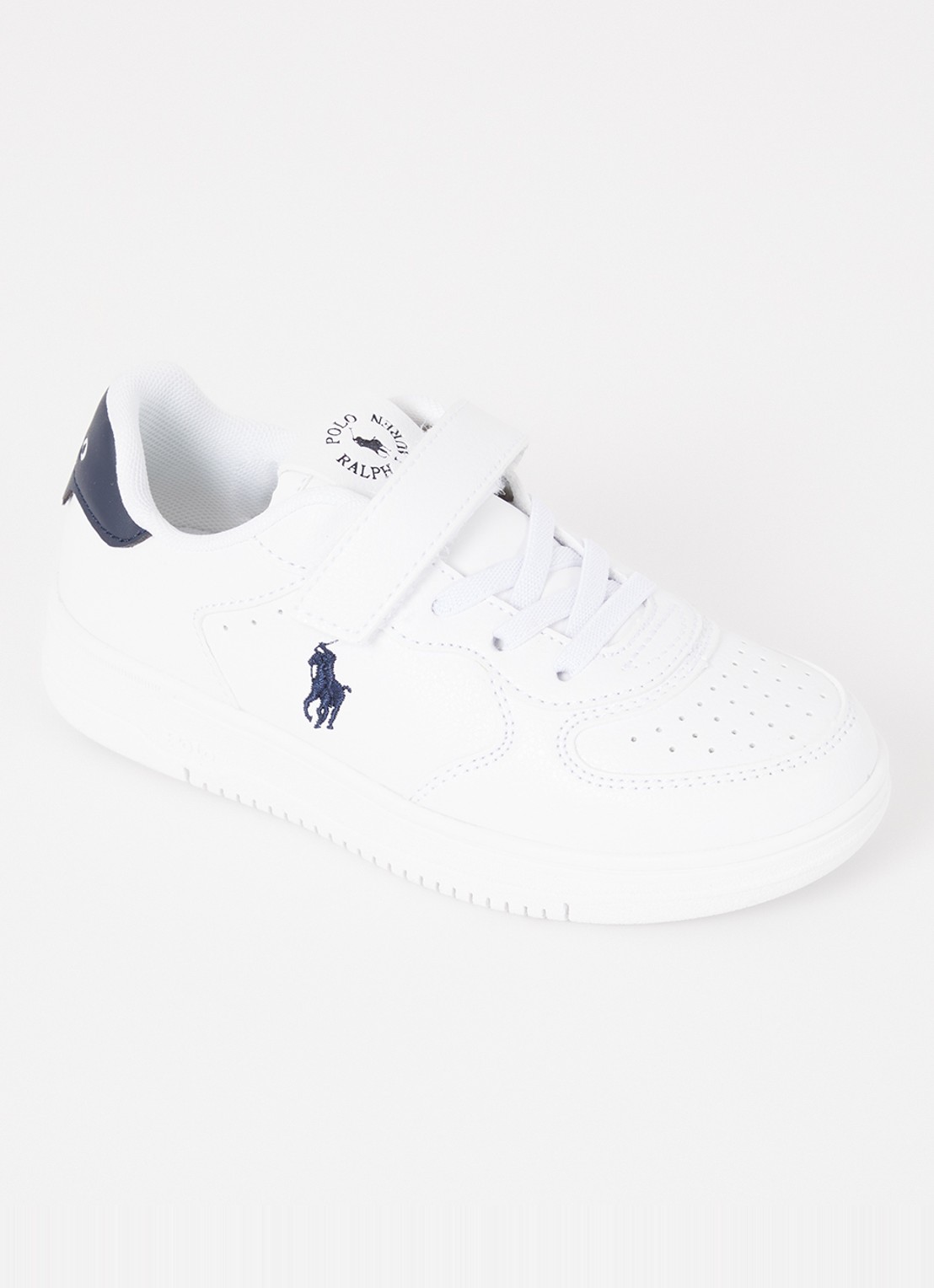 Ralph Lauren C-Masters Court sneaker met logo - voorkant wit