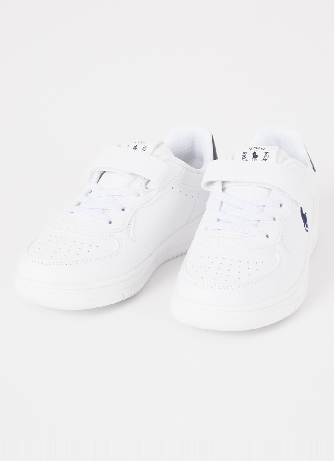 Ralph Lauren C-Masters Court sneaker met logo - voorkant 2 wit