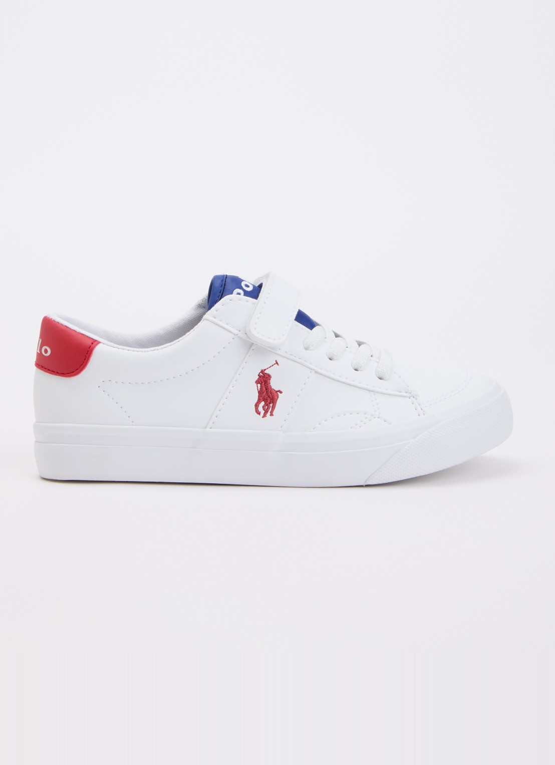 Ralph Lauren C-Ryley sneaker met logo  - voorkant 2 wit