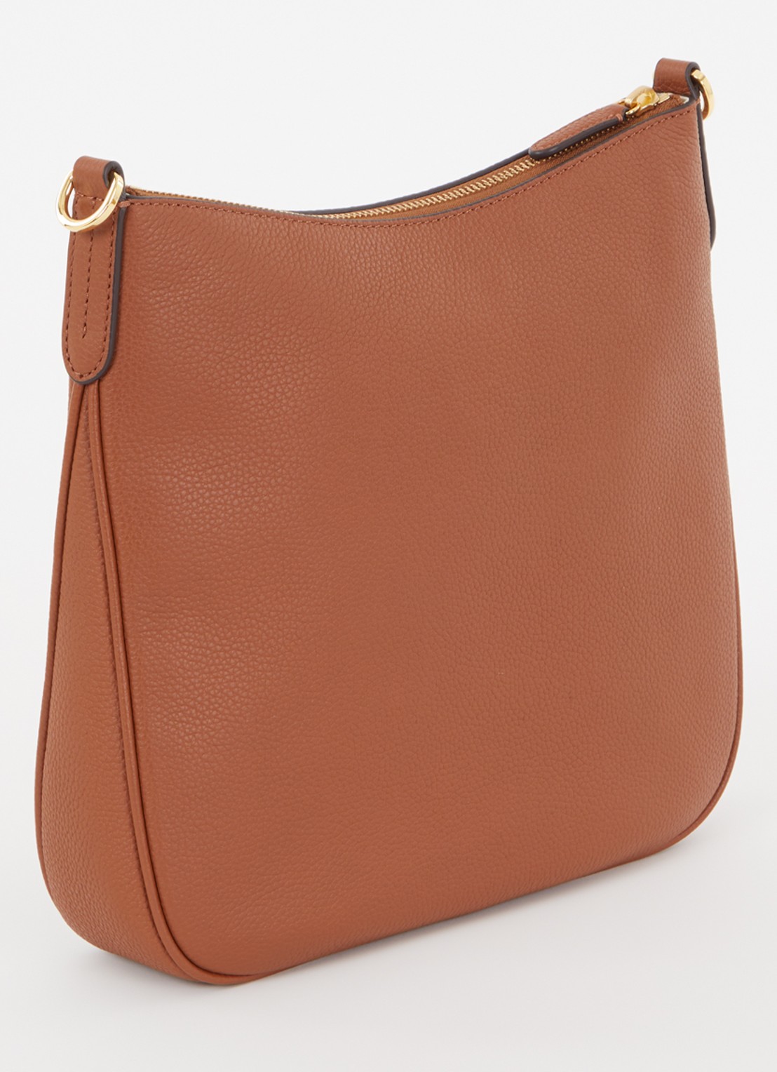 Ralph Lauren Cameryn crossbodytas van leer met afneembare schouderriem - achterkant oranjerood