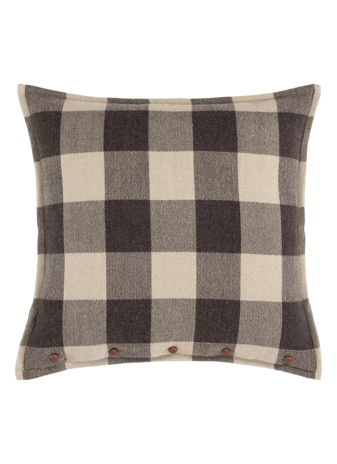 Ralph Lauren Canyon sierkussenhoes 50 x 50 cm - achterkant donkergrijs