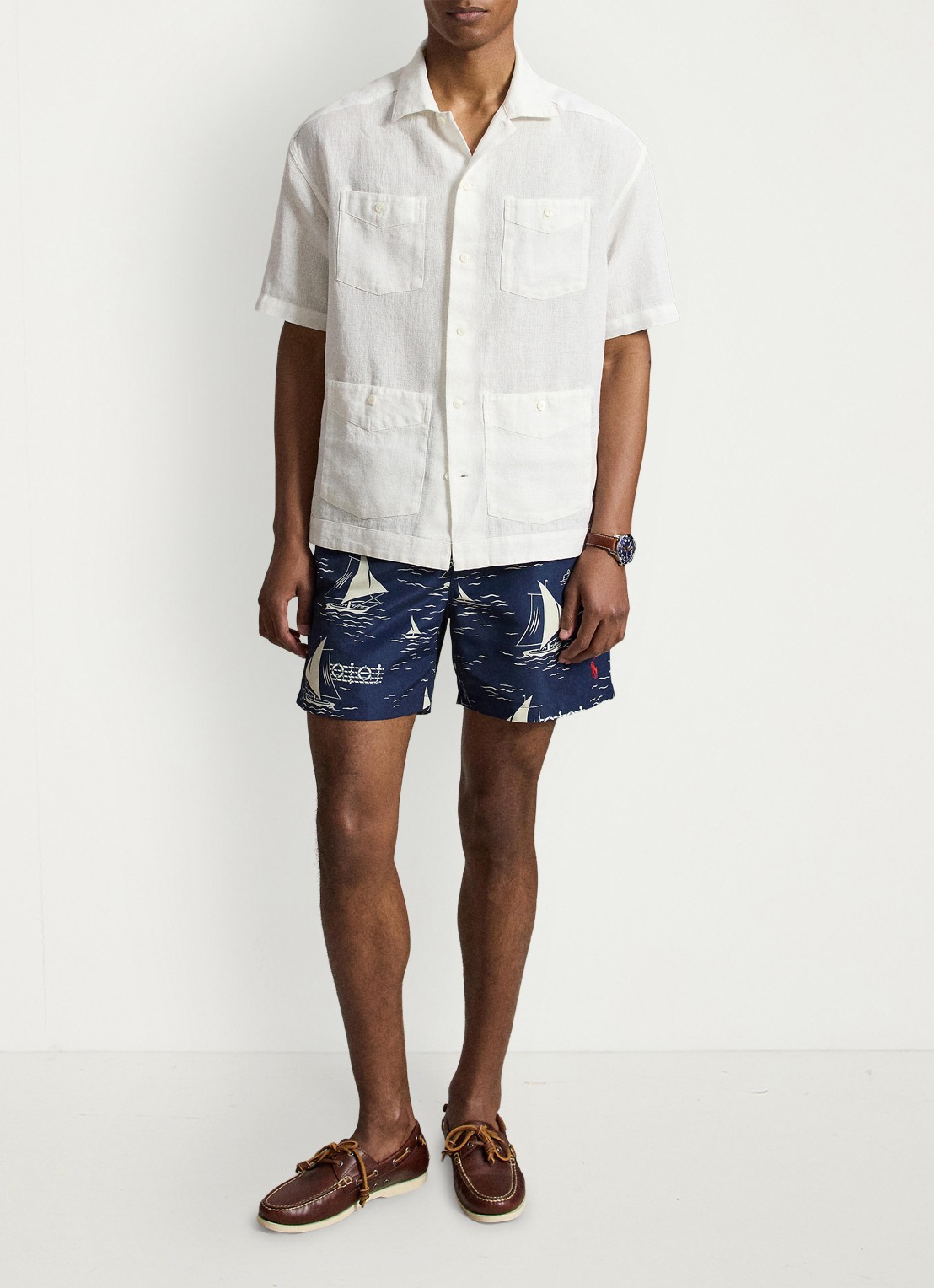 Ralph Lauren Classic fit linnen-katoenen overhemd - detail 3 white / wit