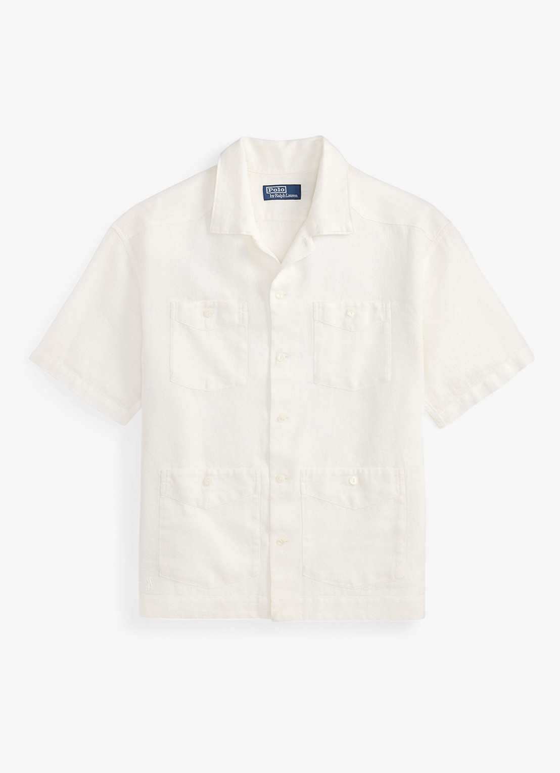 Ralph Lauren Classic fit linnen-katoenen overhemd - voorkant white / wit