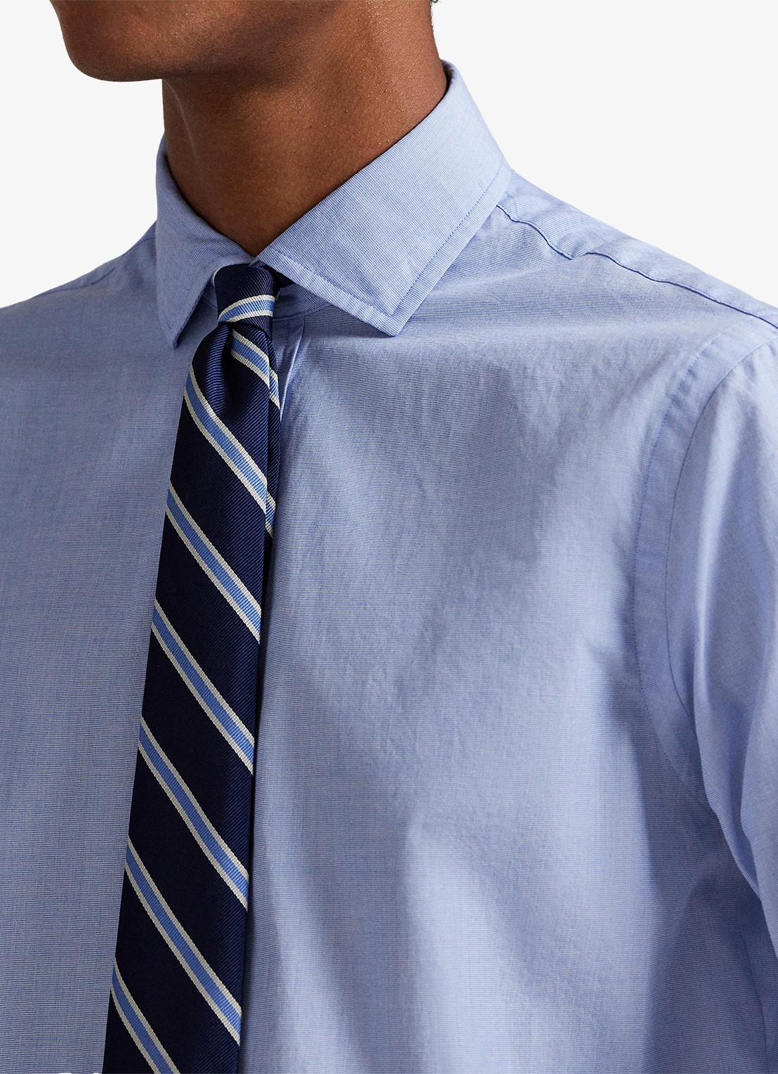 Ralph Lauren Classic fit overhemd met kent kraag - detail 2 blue white / lichtblauw