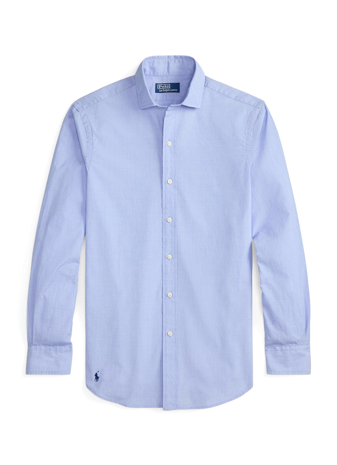 Ralph Lauren Classic fit overhemd met kent kraag - voorkant 3 blue white / lichtblauw