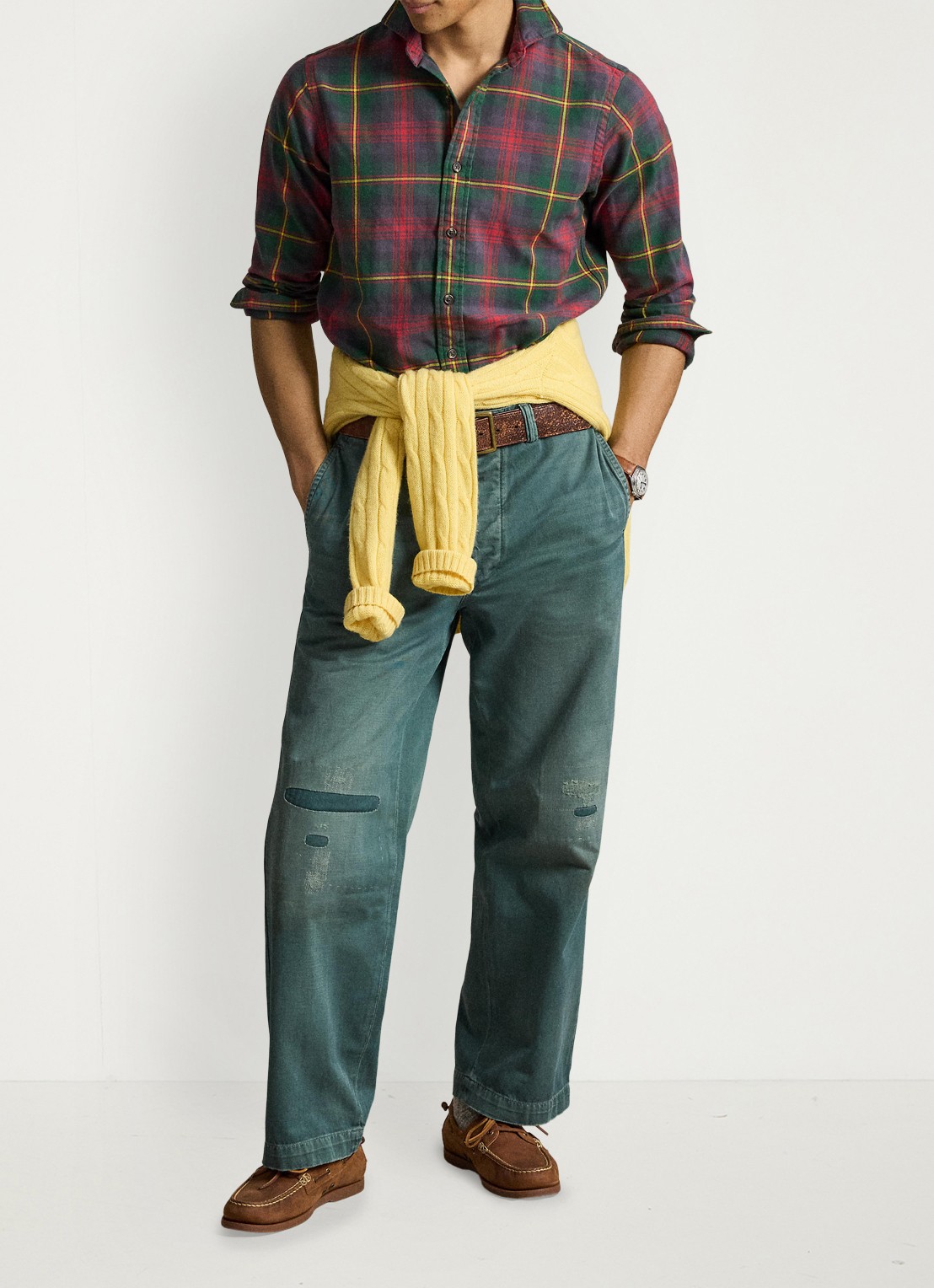 Ralph Lauren Classic fit overhemd met ruitdessin - detail 3 green/red multi / rood