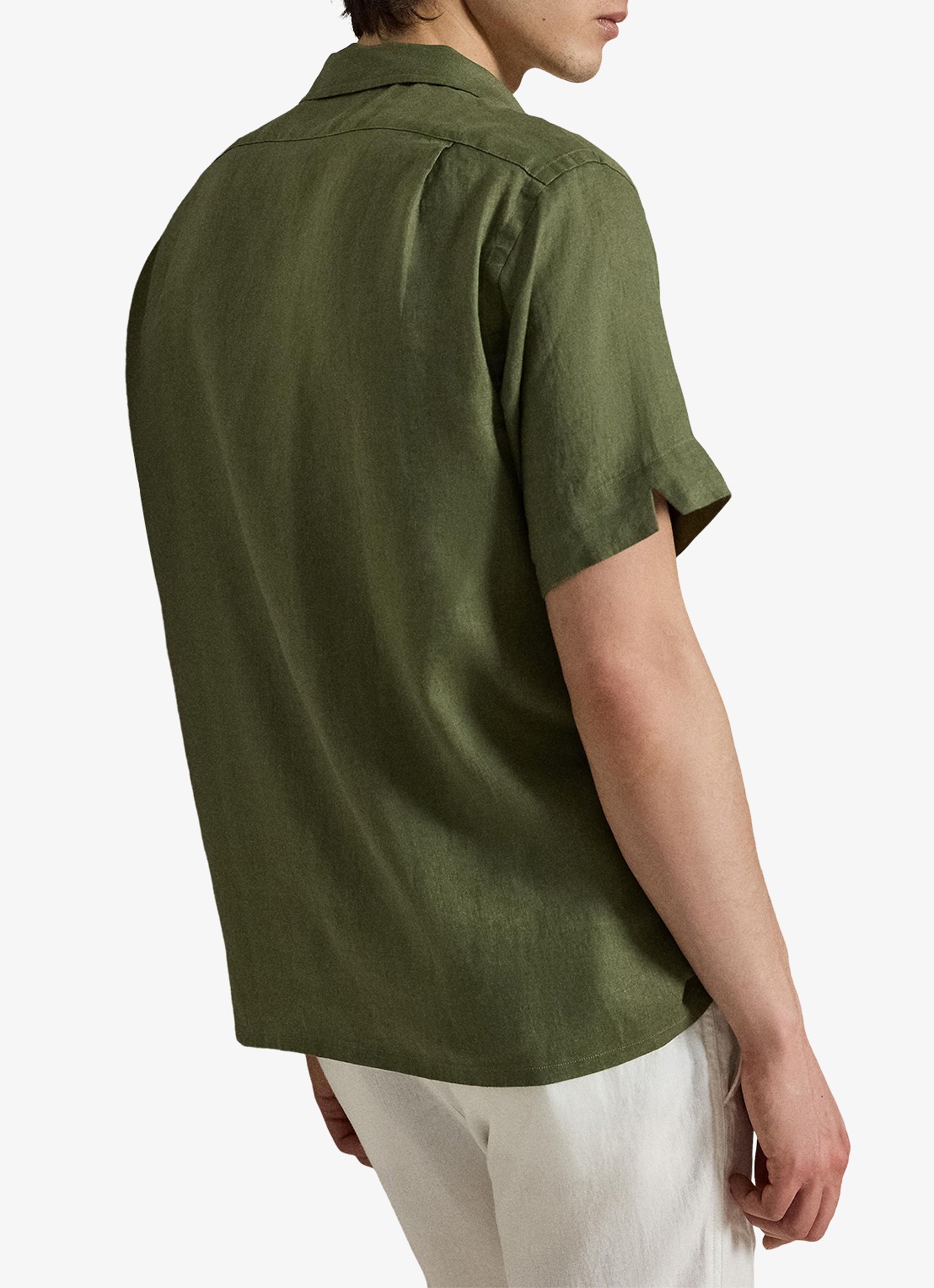 Ralph Lauren Classic fit overhemd van linnen met borstzak - achterkant 5 garden trail-30z6