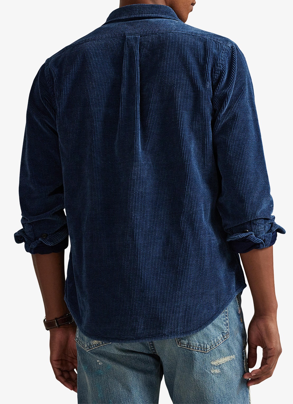 Ralph Lauren Classic fit overshirt van corduroy met borstzakken - achterkant 5 indigo / blauw