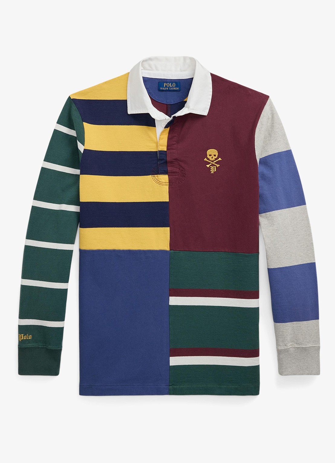 Ralph Lauren Classic fit polo met colour blocking - voorkant red wine multi / bordeauxrood