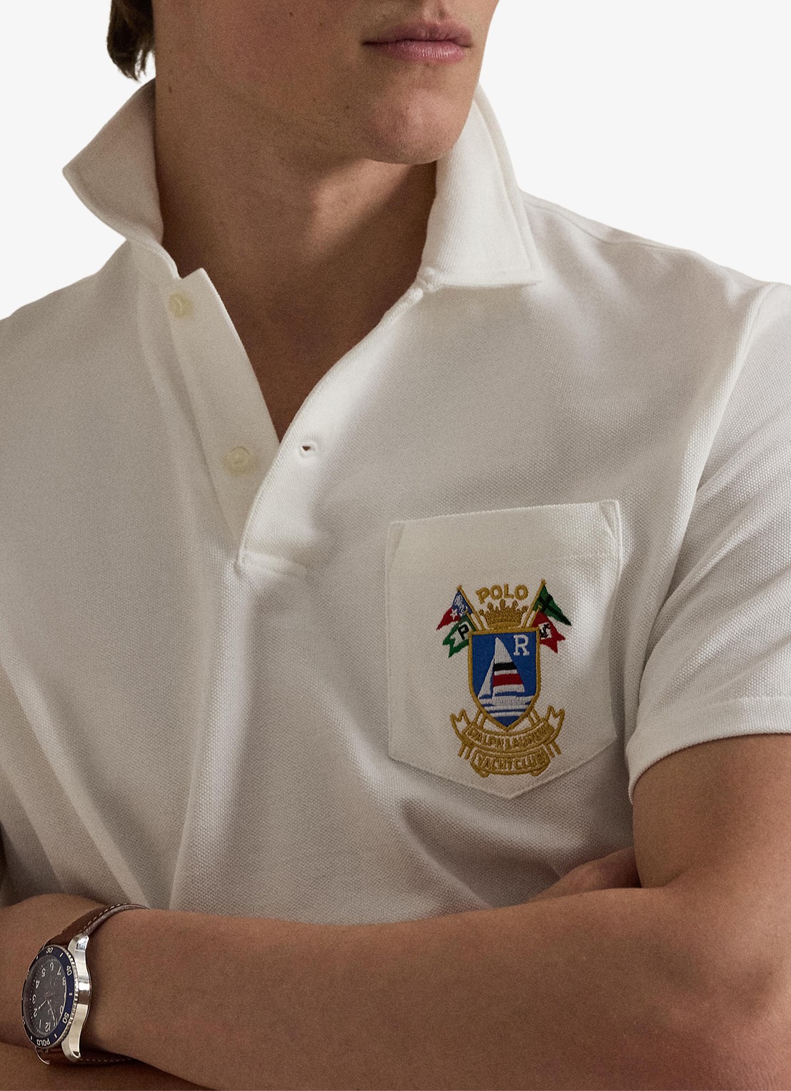 Ralph Lauren Classic fit polo met embleem - detail 4 white / wit