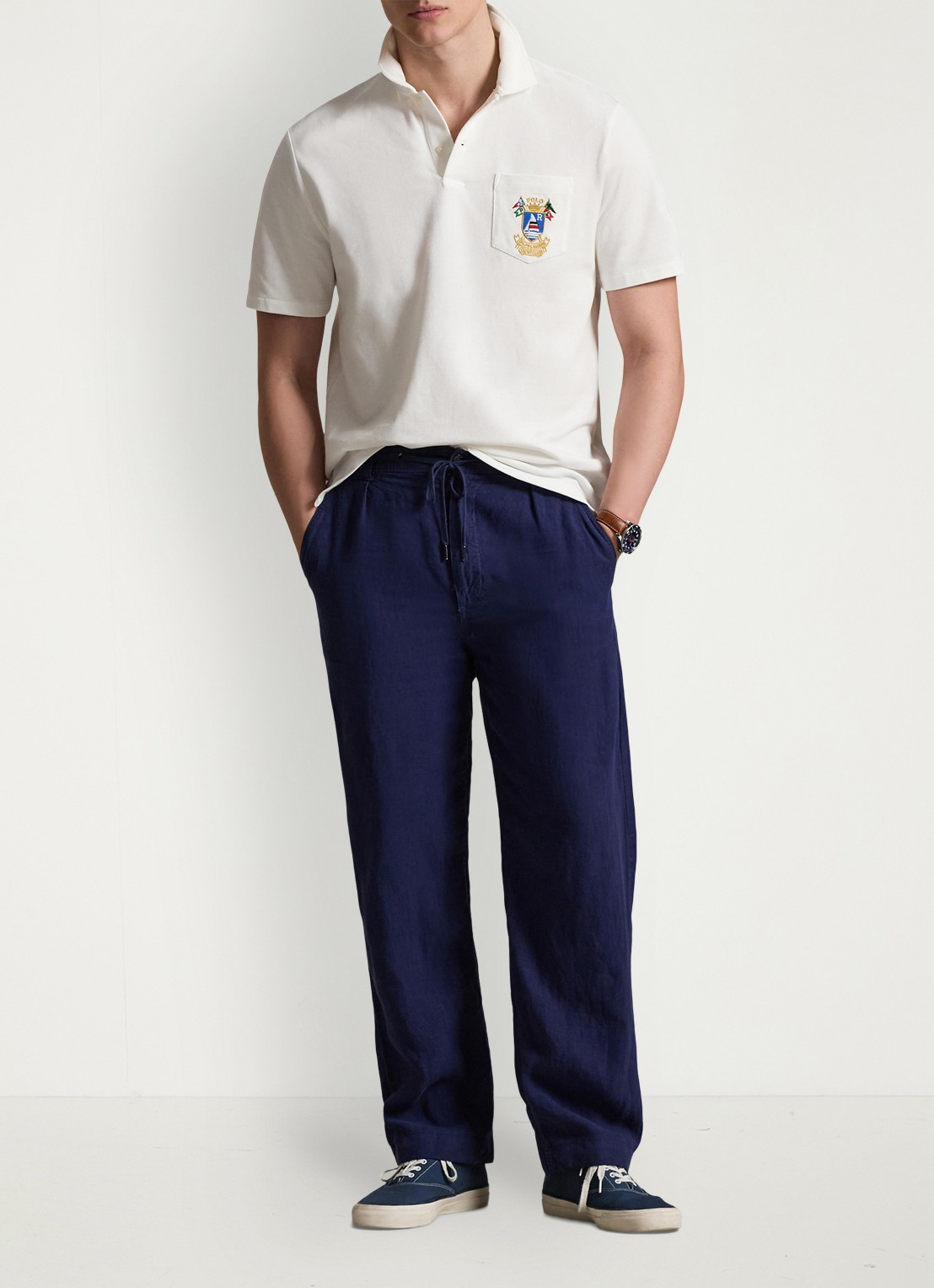 Ralph Lauren Classic fit polo met embleem - voorkant 2 white / wit