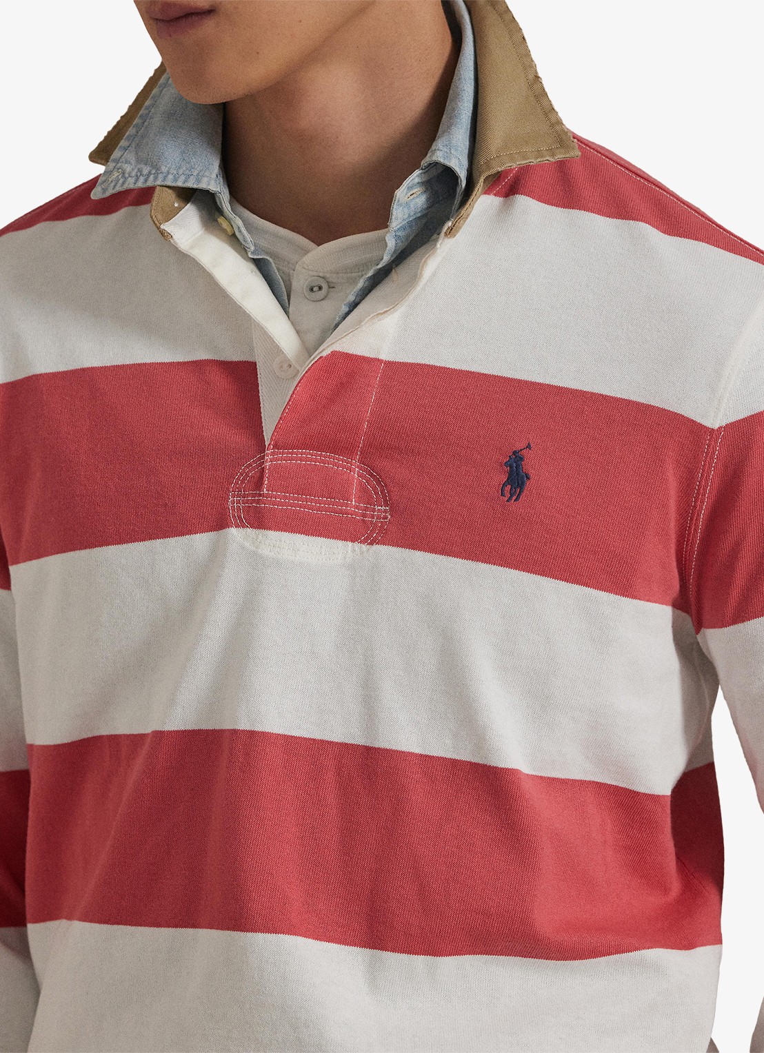Ralph Lauren Classic fit polo met logoborduring - detail 5 red sky / rood