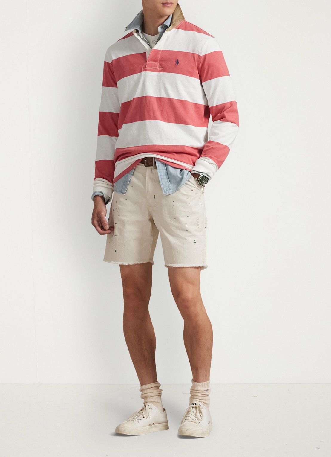 Ralph Lauren Classic fit polo met logoborduring - voorkant 3 red sky / rood