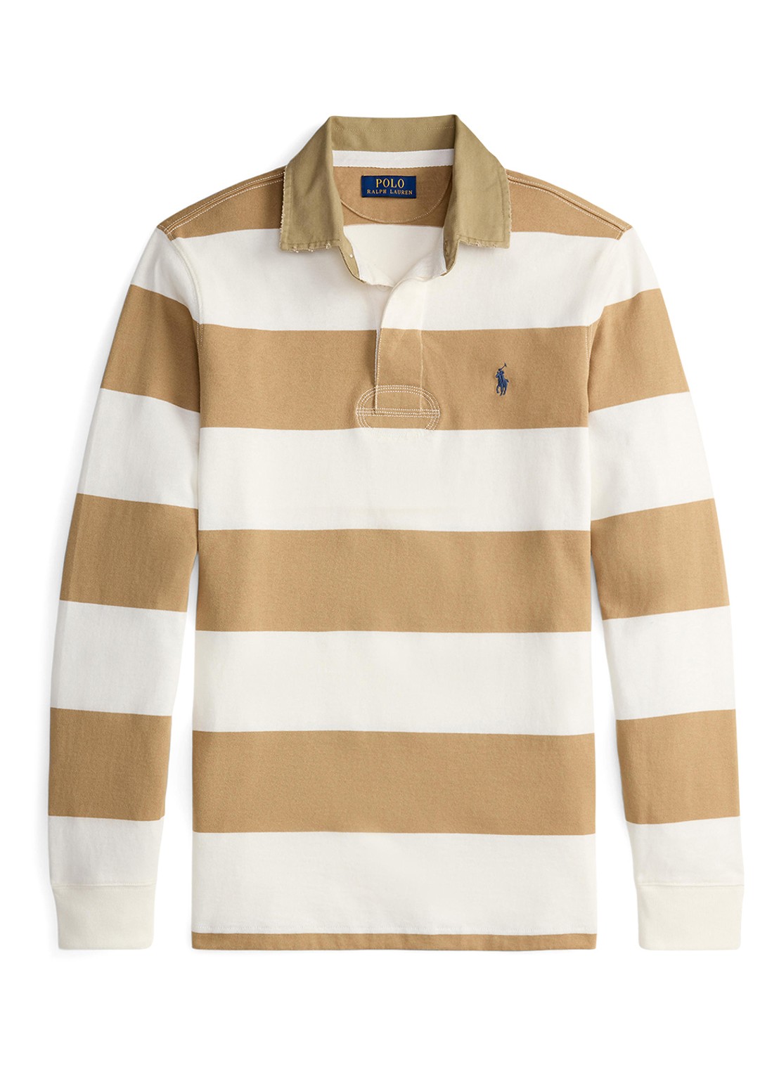 Ralph Lauren Classic fit polo met logoborduring - voorkant cafe tan / camel