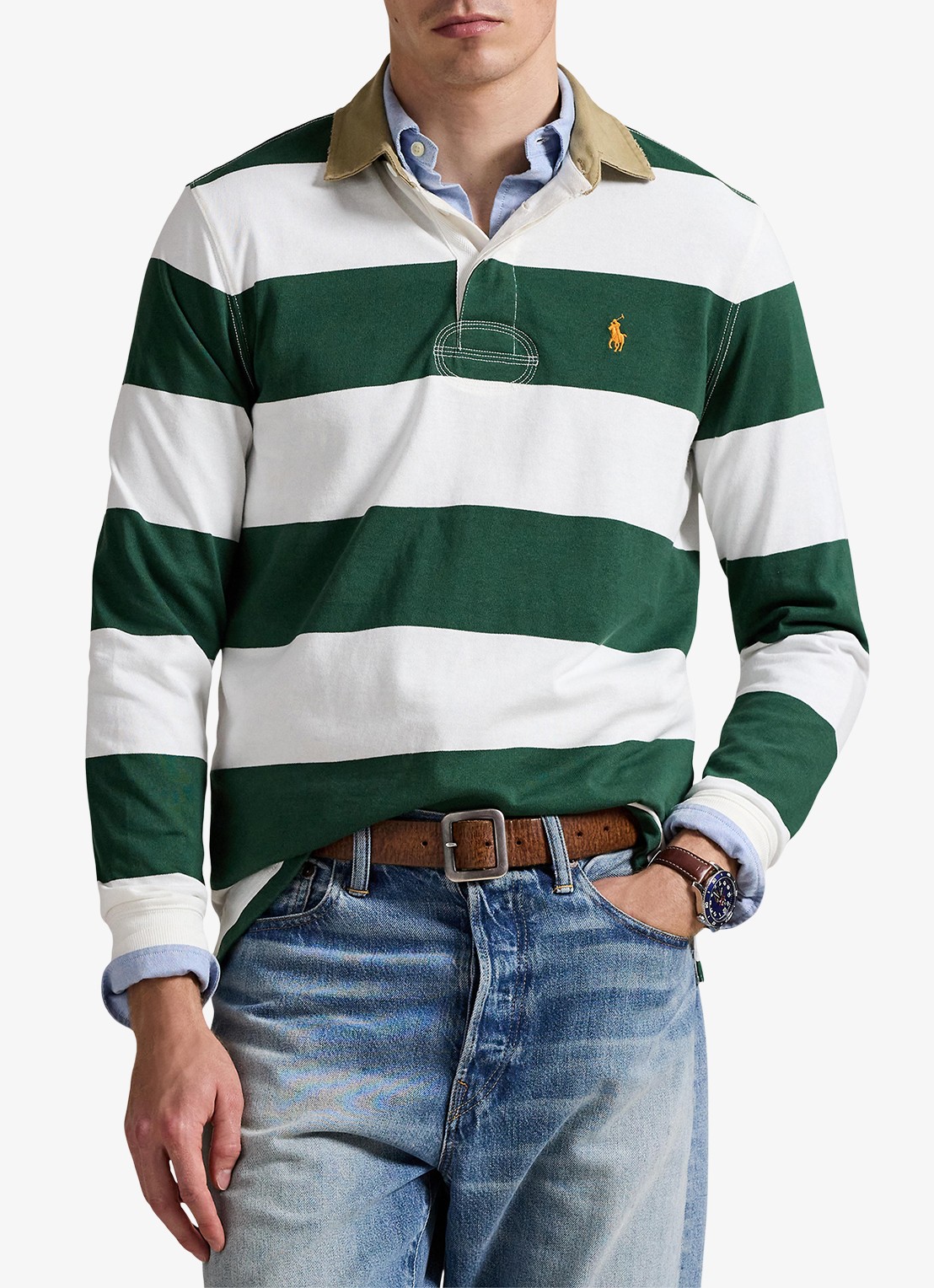 Ralph Lauren Classic fit polo met logoborduring - detail 3 grass green / groen
