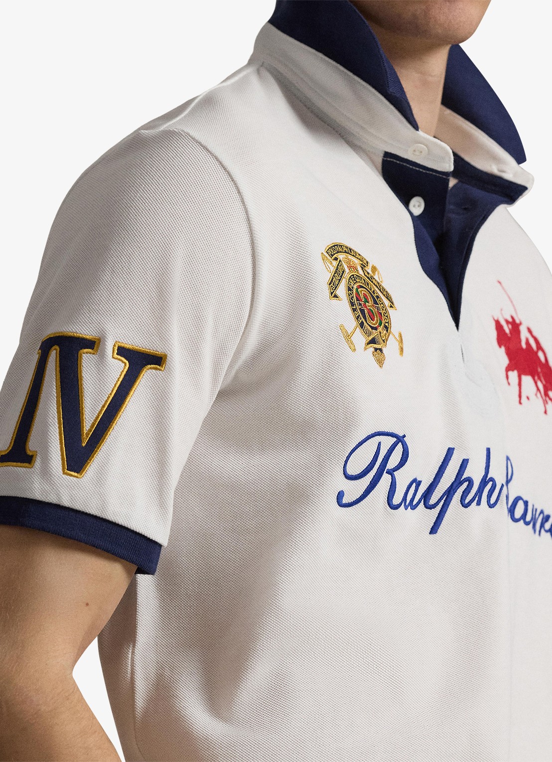 Ralph Lauren Classic fit polo met logoborduring - detail 3 white / wit