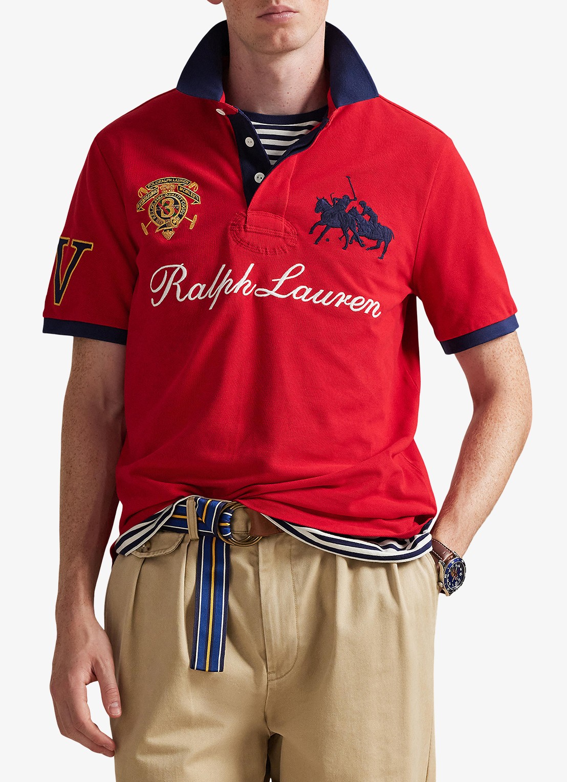Ralph Lauren Classic fit polo met logoborduring - detail 2 rl 2000 red / rood