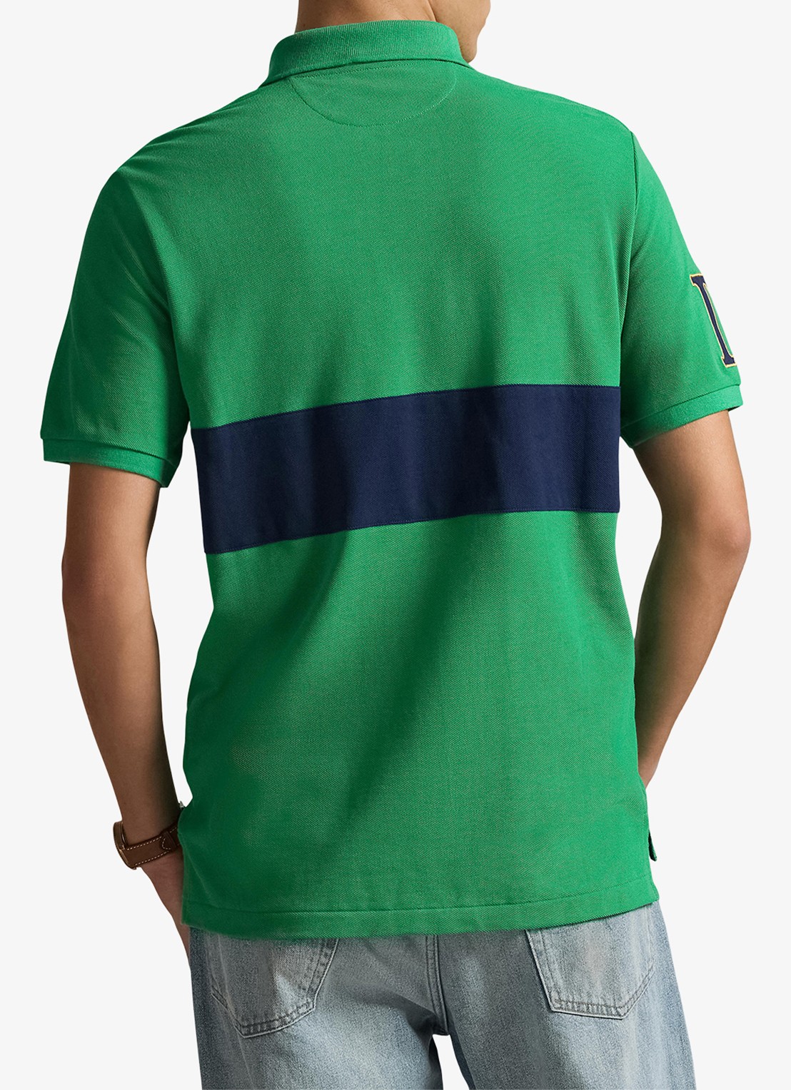 Ralph Lauren Classic fit polo met logoborduring - achterkant 3 stafford green/newport navy-zyke