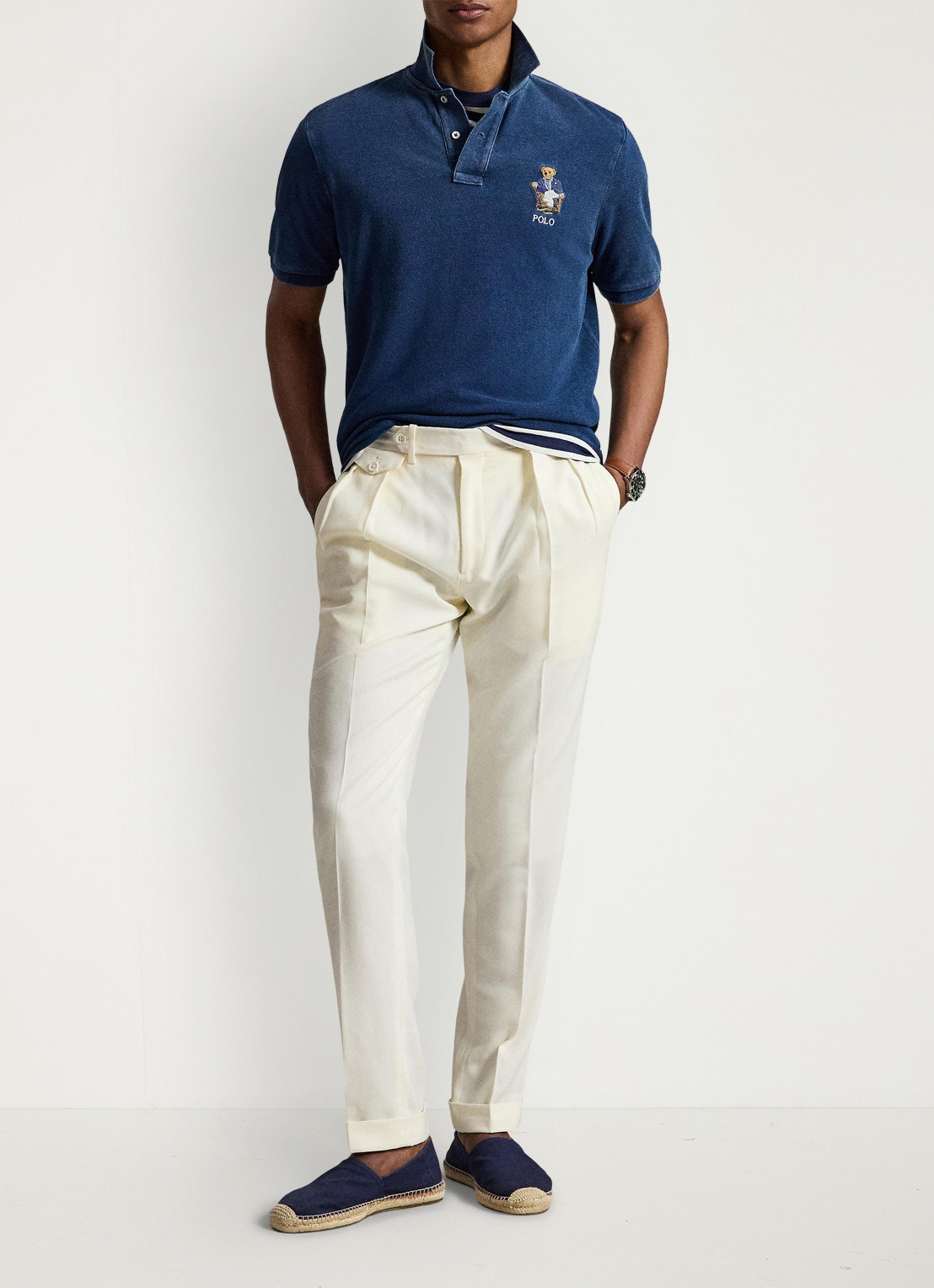 Ralph Lauren Classic fit polo met logoborduring - detail 4 newport bear-med indigo / indigo