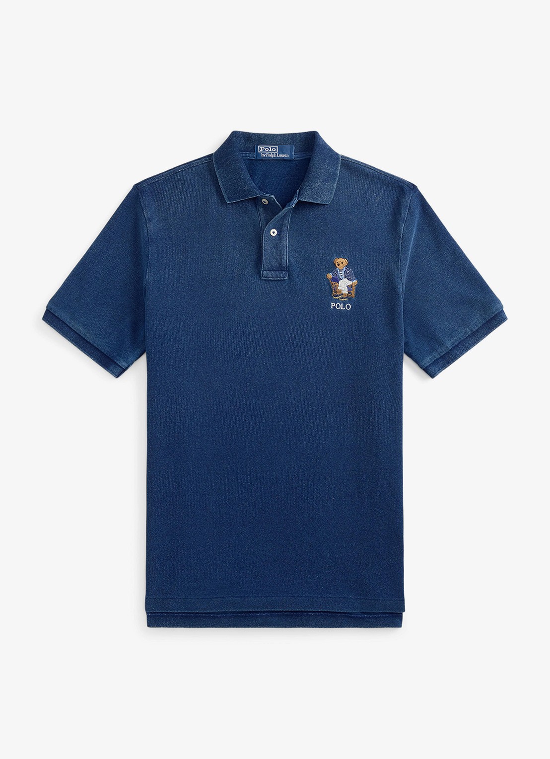 Ralph Lauren Classic fit polo met logoborduring - voorkant 2 newport bear-med indigo / indigo