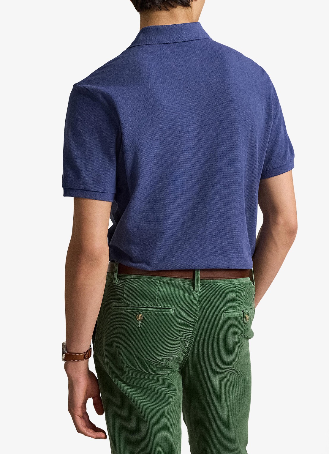 Ralph Lauren Classic fit polo met logoborduring - achterkant light navy / donkerblauw