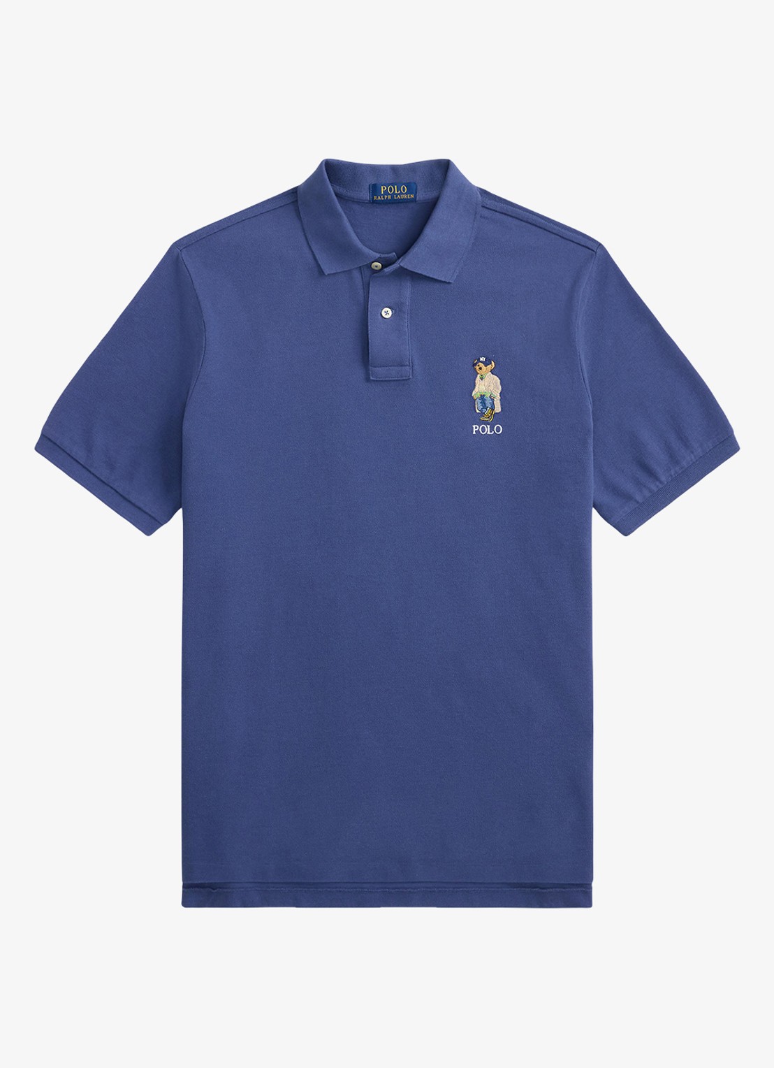 Ralph Lauren Classic fit polo met logoborduring - voorkant 4 light navy / donkerblauw
